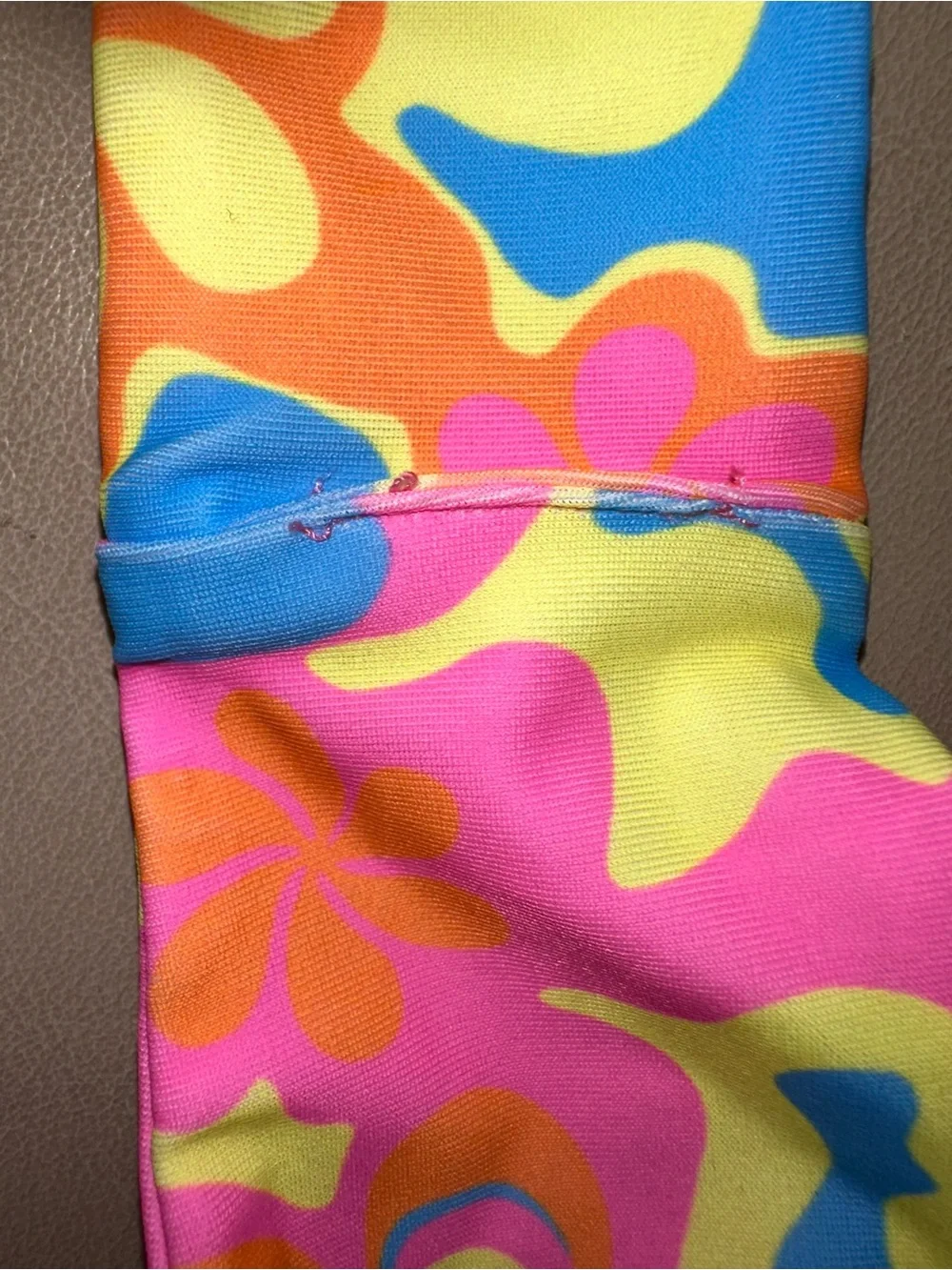 Kulani Kinis “Lovey Dovey” Floral Bikini in Pink, Blue & Yellow medium nwot
